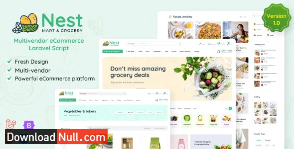 Nest – Multivendor Organic & Grocery Laravel eCommerce